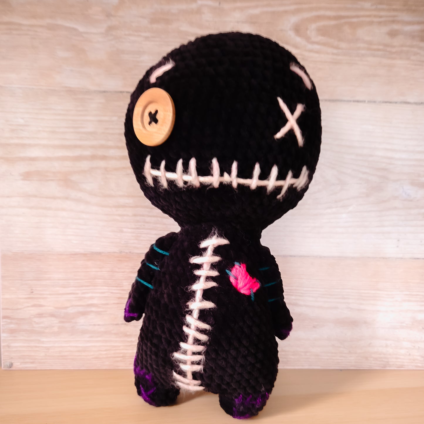 Black Soft Plush Voodoo Doll Cuddle Buddy