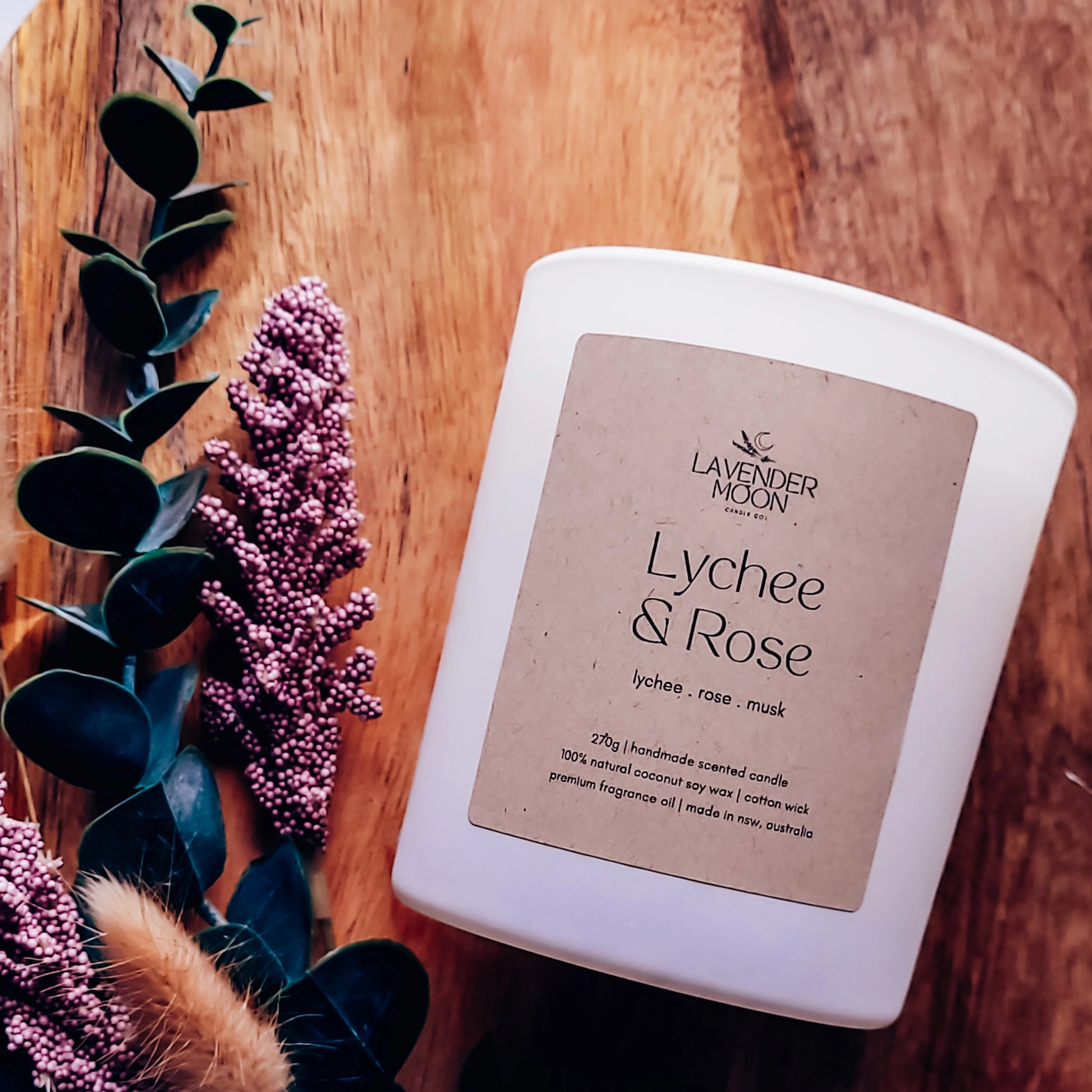 270g Lychee & Rose Candle